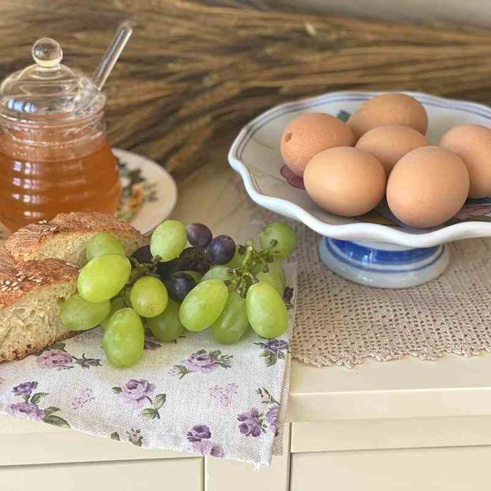 bed & breakfast colazione uova fresche uva